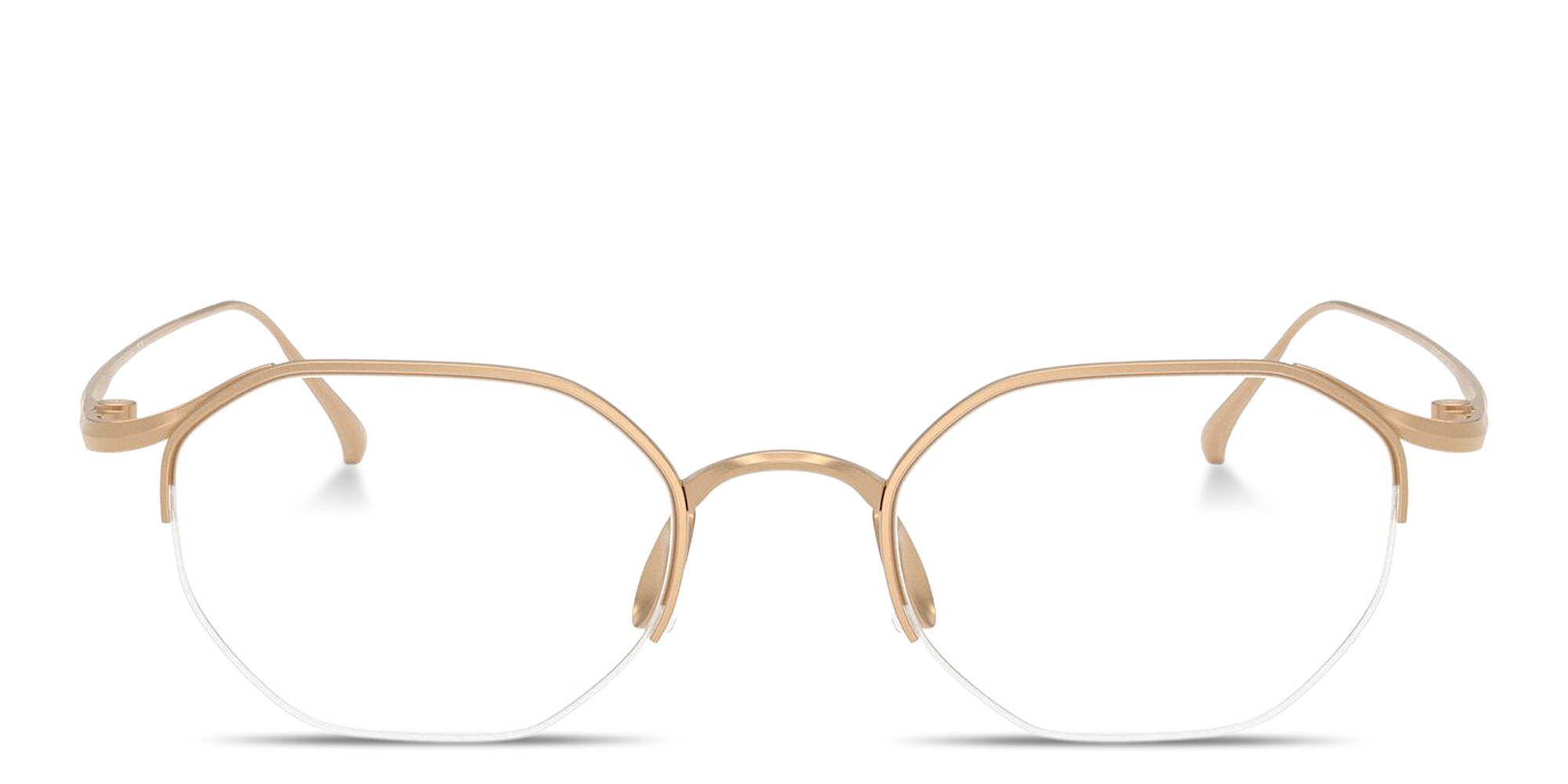 Logo Signature Half-Rim Irregular Eyeglasses