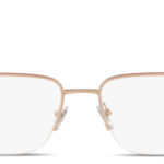 Wide Half-Rim Rectangle Eyeglasses