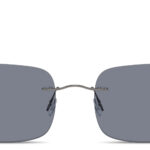 Logo Rimless Pillow Sunglasses