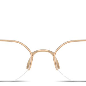 Logo Signature Half-Rim Irregular Eyeglasses