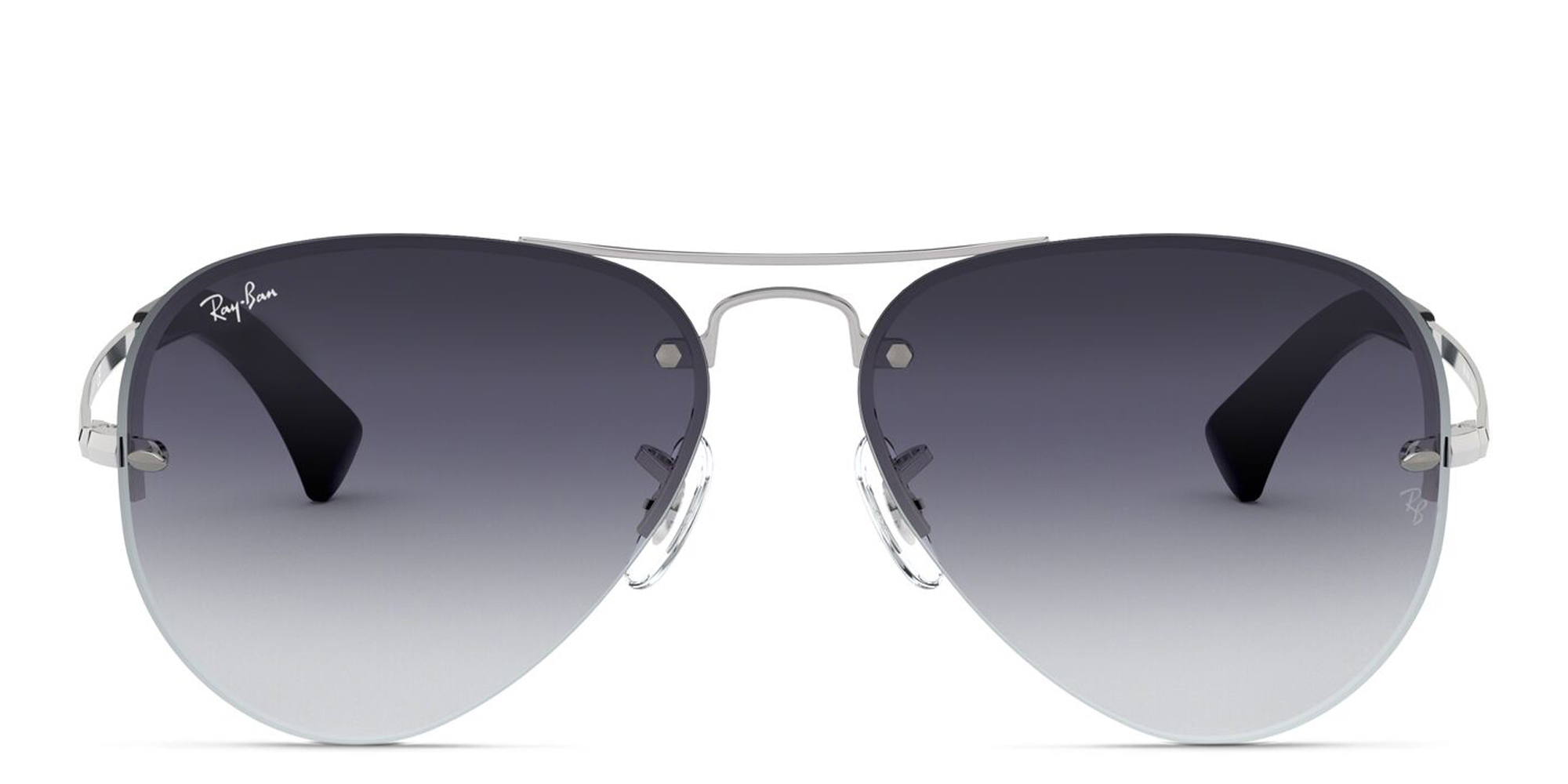 Unisex Half-Rim Pilot Sunglasses